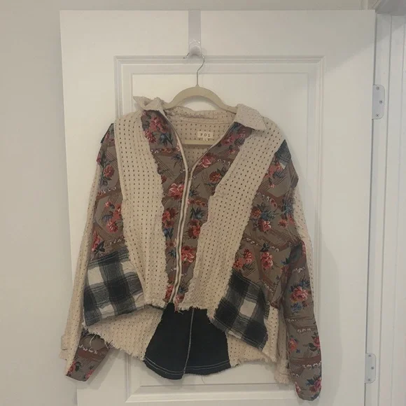 NWOT POL Multicolor Patchwork Jacket - Picture 1 of 3